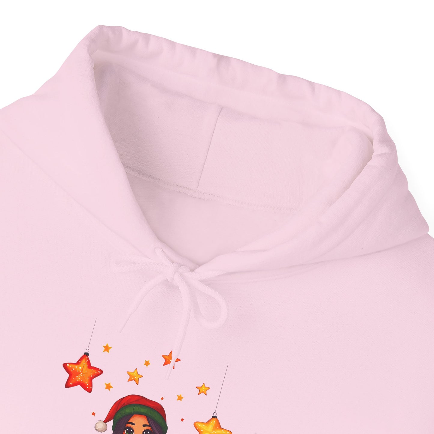 Cute Christmas Starry Ornaments Girl Unisex Heavy Blend™ Hooded Sweatshirt