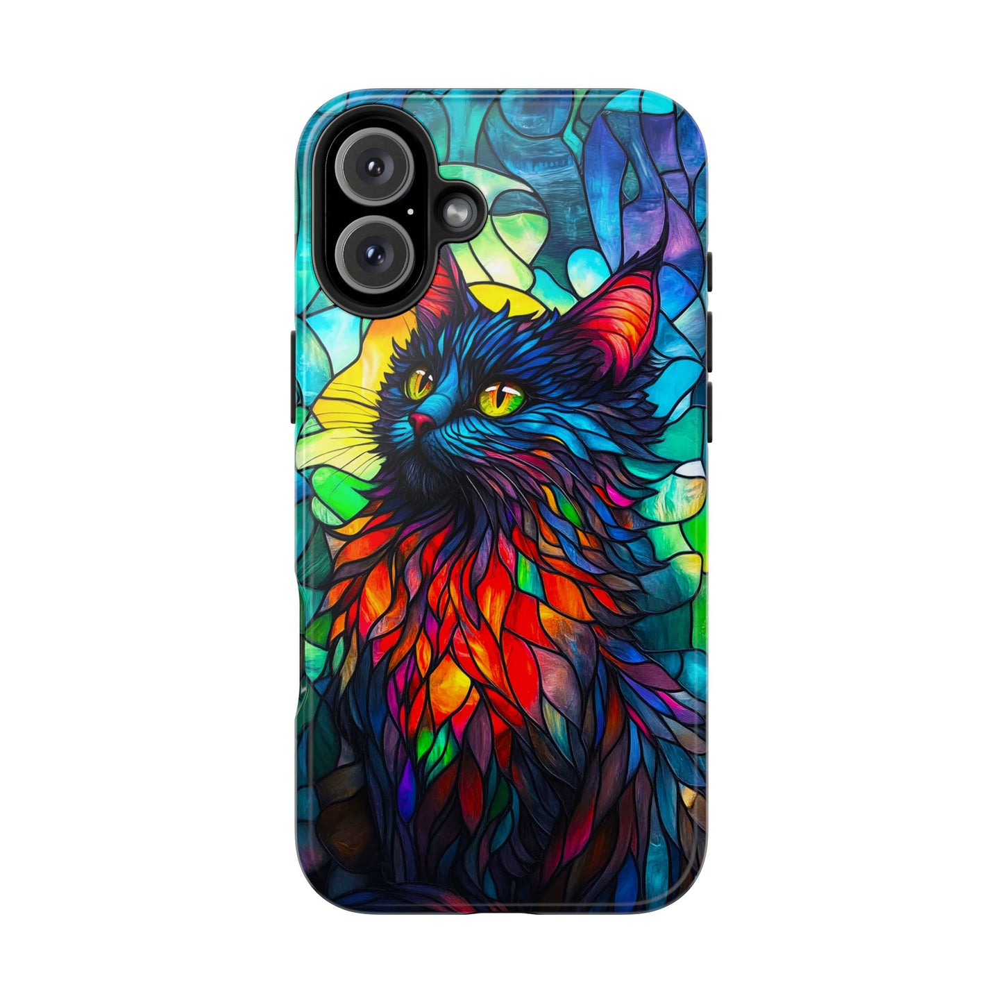 Stained Glass Cat Tough Phone Cases