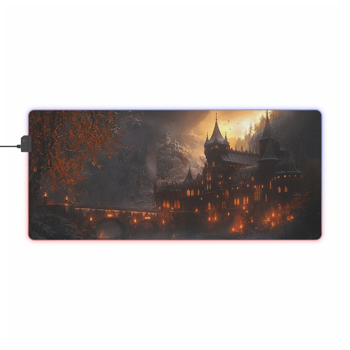 Mountain Winter Palace Hideaway LED Gaming Mouse Pad