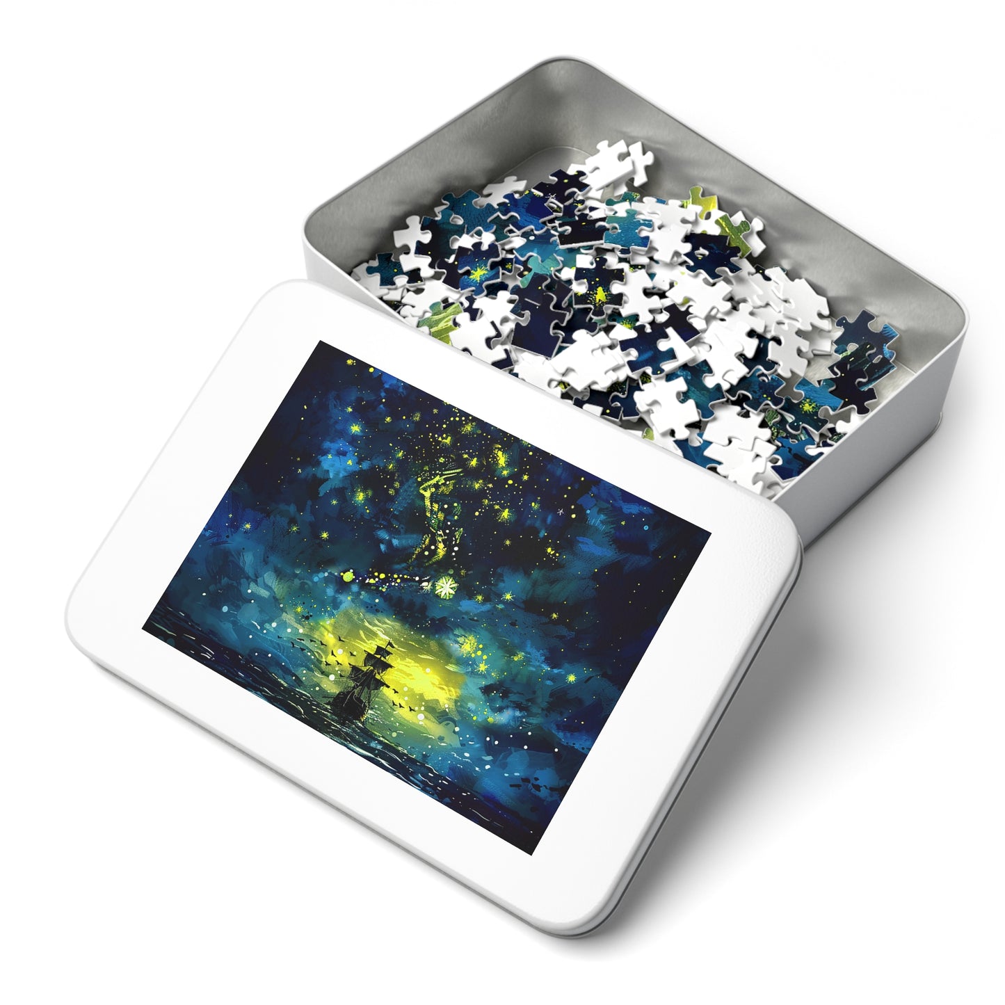 Starry Sky Lost Pirate Ship Jigsaw Puzzle (30, 110, 252, 500,1000-Piece)