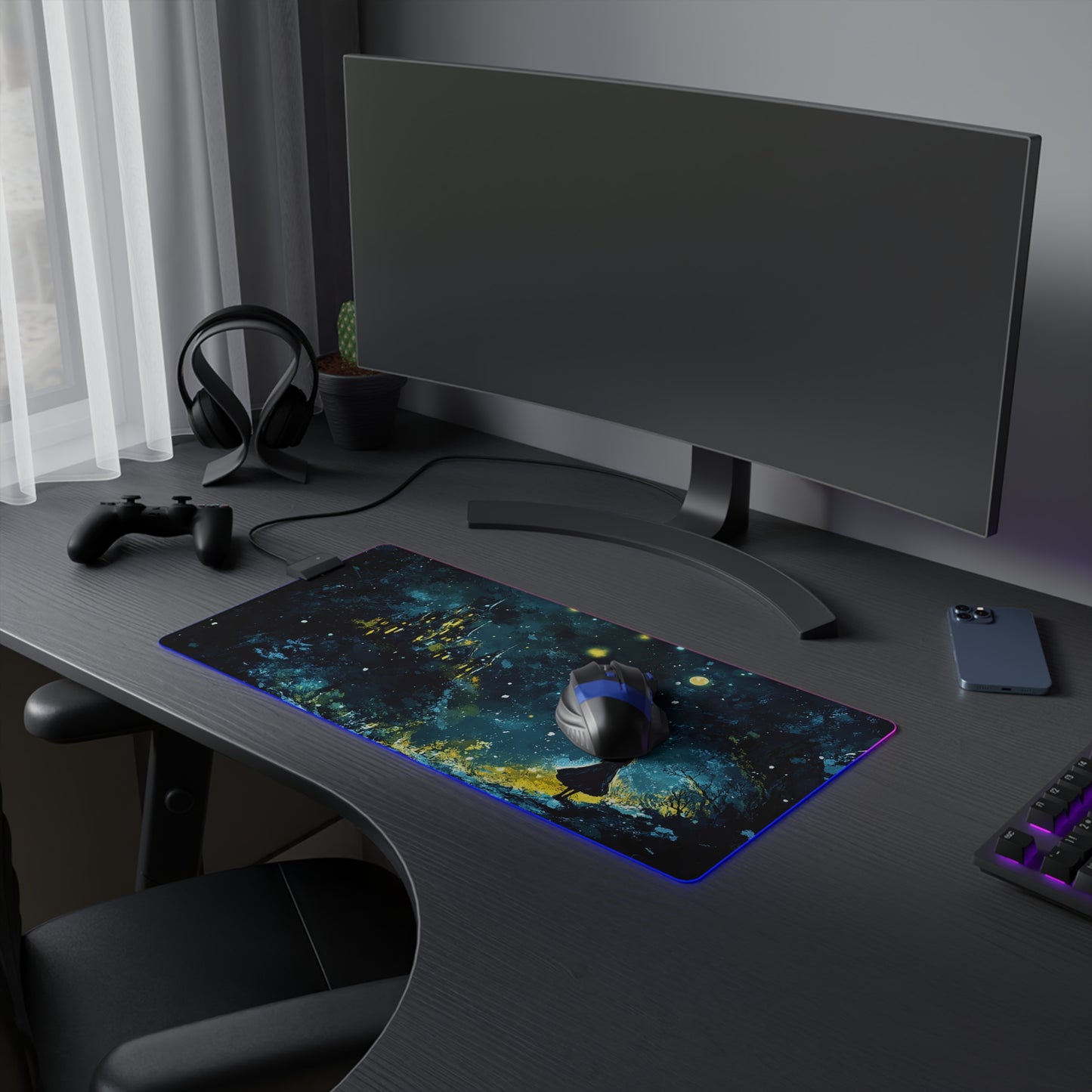 Snow Palace Princess LED Gaming Mouse Pad