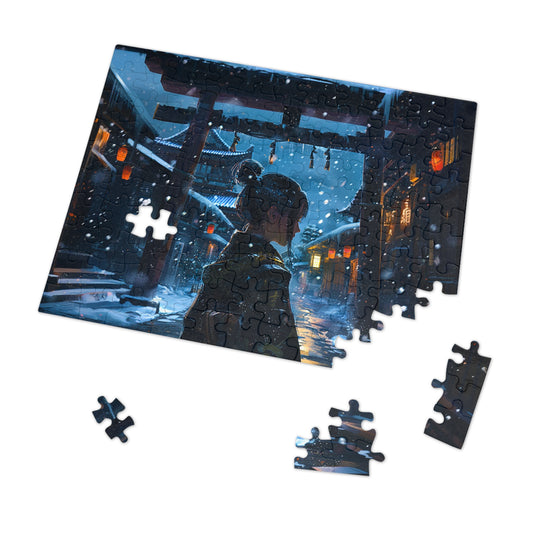 Snowy Japanese Village Jigsaw Puzzle (30, 110, 252, 500,1000-Piece)