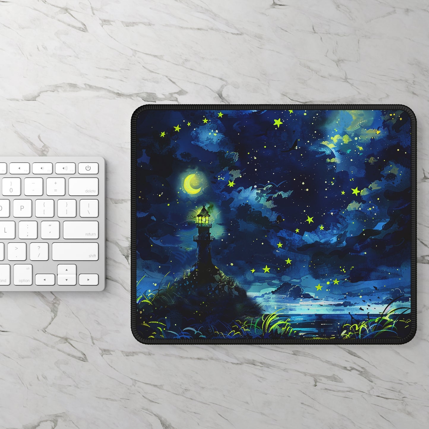 Moonlight Lighthouse Gaming Mouse Pad