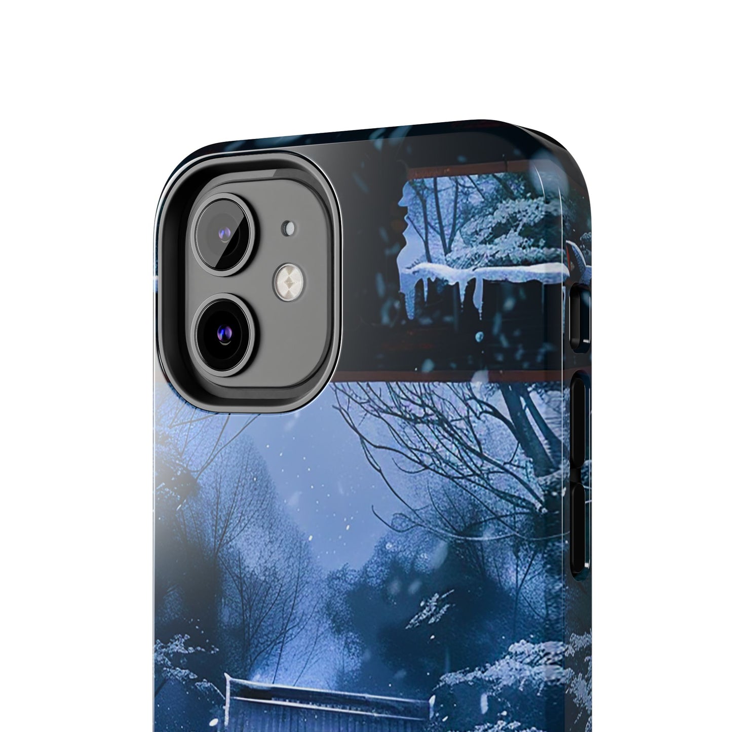 Japanese Snowy Shinto Shrine Girl Tough Phone Cases iPhone Android
