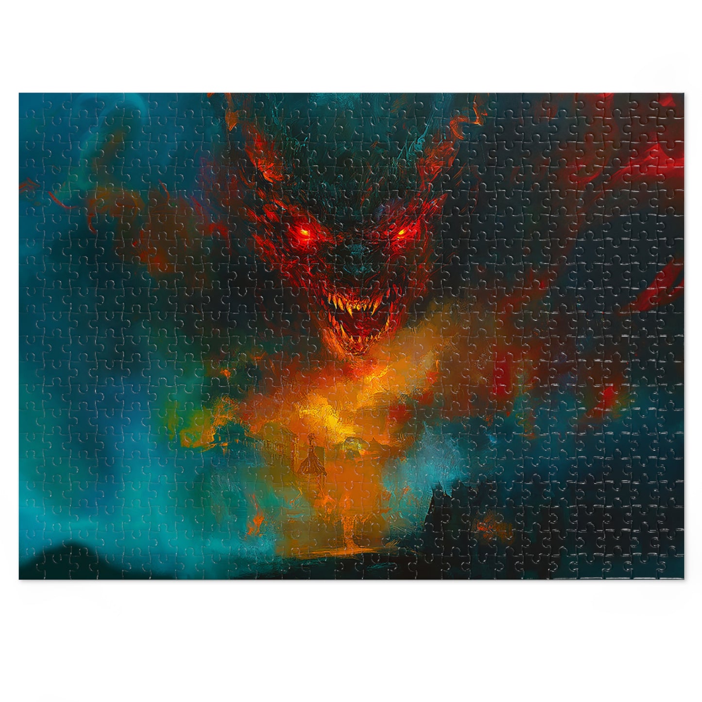 Scary Demon Horror Theme Jigsaw Puzzle (30, 110, 252, 500,1000-Piece)