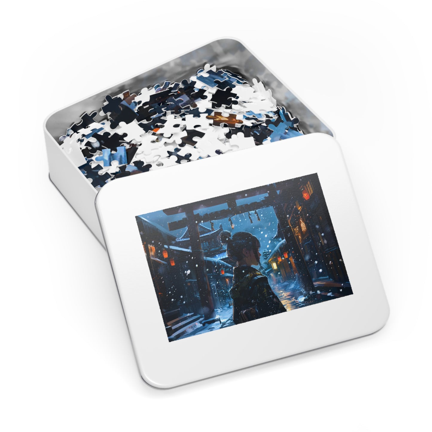 Snowy Japanese Village Jigsaw Puzzle (30, 110, 252, 500,1000-Piece)
