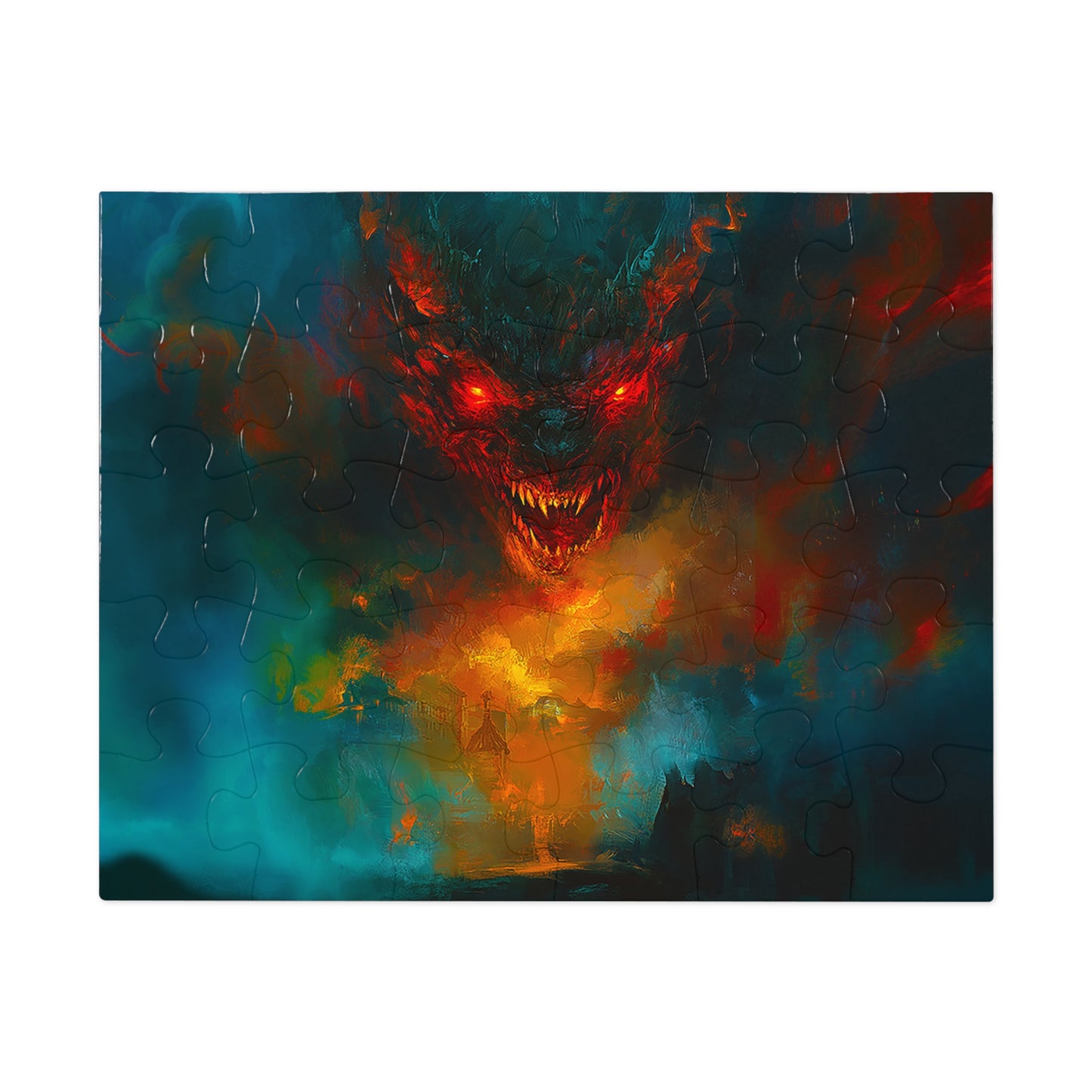 Scary Demon Horror Theme Jigsaw Puzzle (30, 110, 252, 500,1000-Piece)