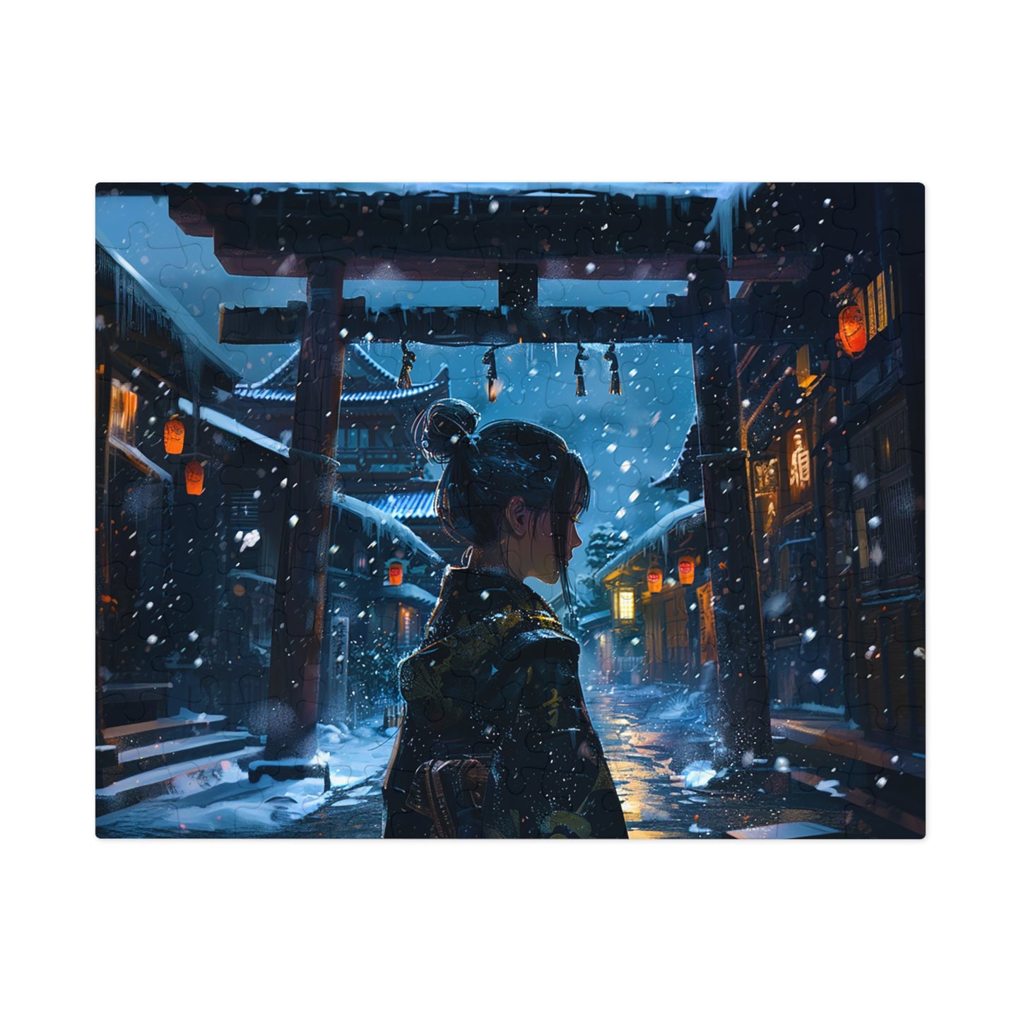 Snowy Japanese Village Jigsaw Puzzle (30, 110, 252, 500,1000-Piece)