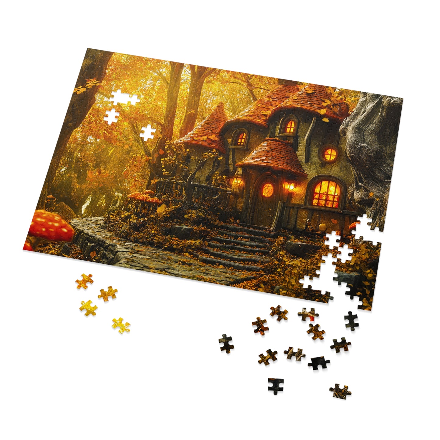 Autumn Forest Fantasy Inn Jigsaw Puzzle (30, 110, 252, 500,1000-Piece)