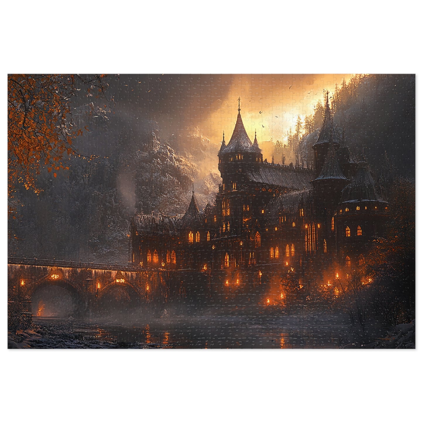 Mountain Winter Palace Hideaway Jigsaw Puzzle (30, 110, 252, 500,1000-Piece)