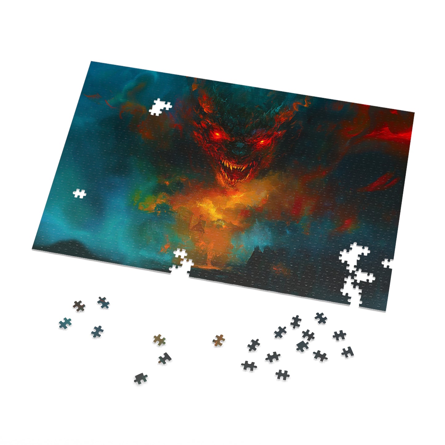Scary Demon Horror Theme Jigsaw Puzzle (30, 110, 252, 500,1000-Piece)