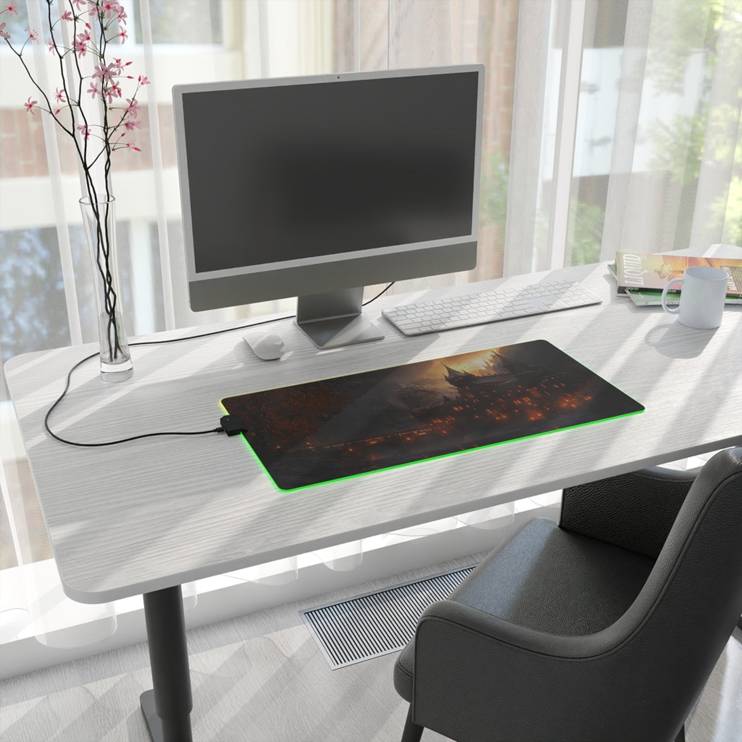 Mountain Winter Palace Hideaway LED Gaming Mouse Pad
