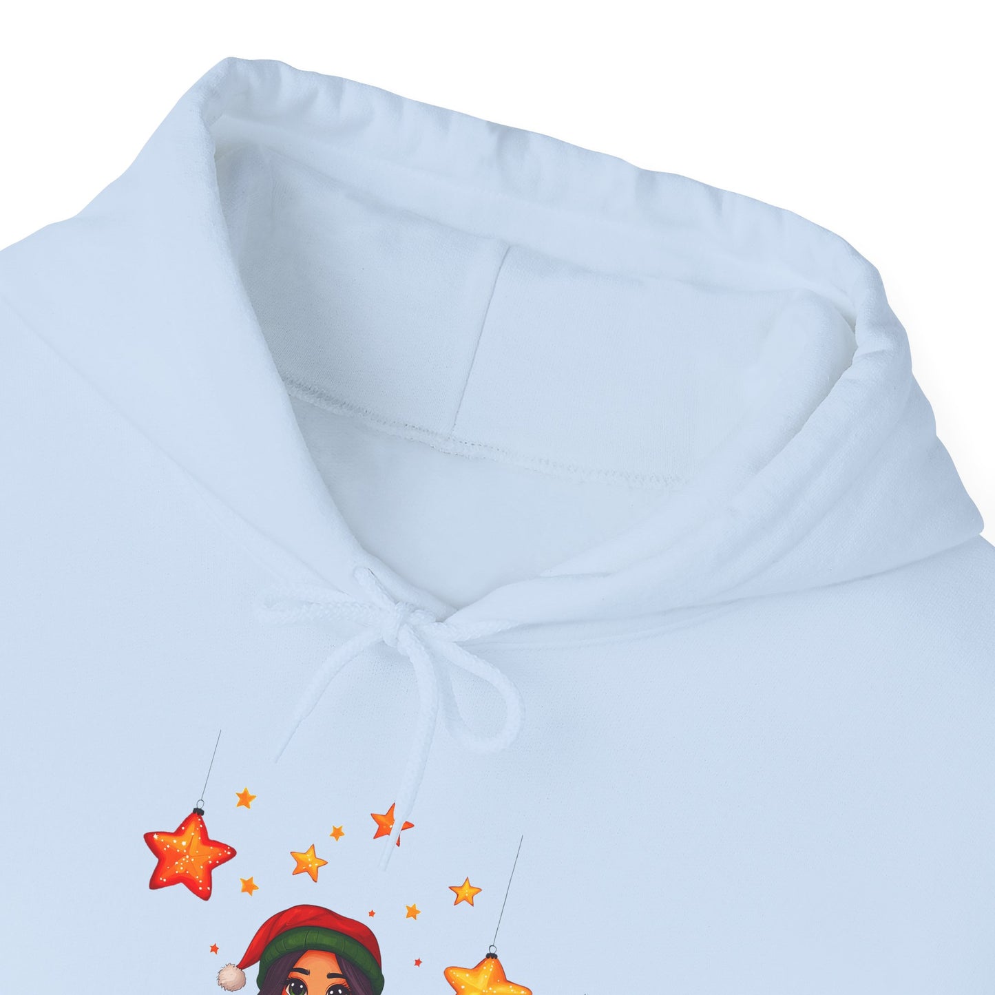 Cute Christmas Starry Ornaments Girl Unisex Heavy Blend™ Hooded Sweatshirt