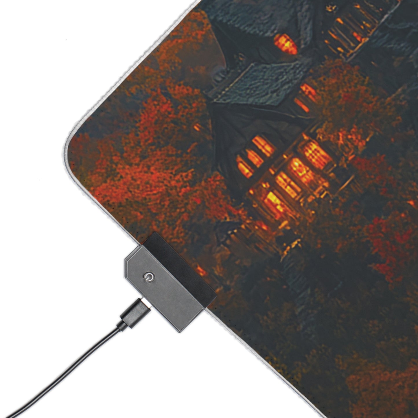 Autumn Fantasy Village LED Gaming Mouse Pad