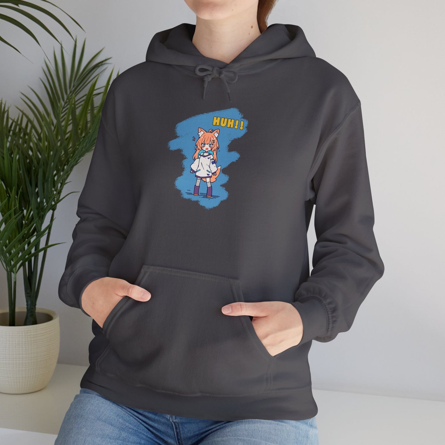 Sweet Fox Girl Huh!! Unisex - Heavy Blend™ Hooded Sweatshirt - Vibrant Anime Style - Cute and Funny Design