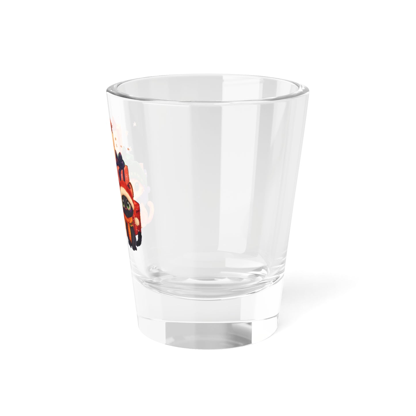 Adorable Cute Christmas Cats Presents Shot Glass, 1.5oz