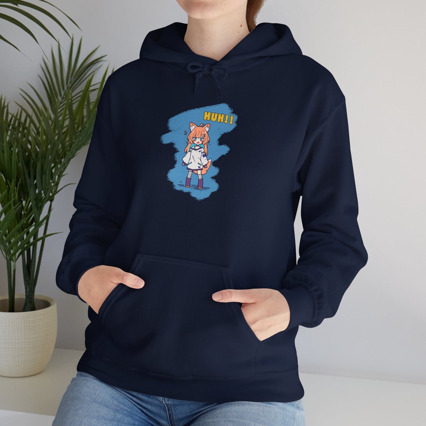 Sweet Fox Girl Huh!! Unisex - Heavy Blend™ Hooded Sweatshirt - Vibrant Anime Style - Cute and Funny Design
