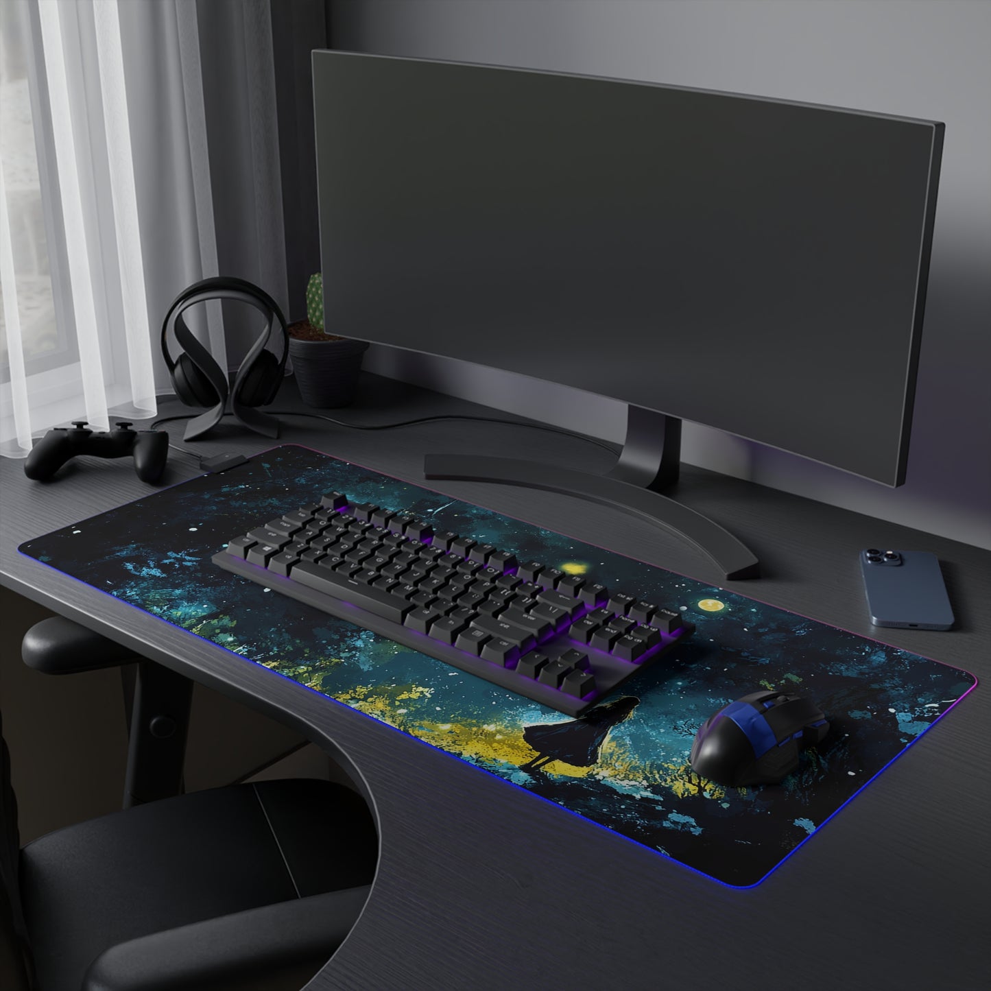 Snow Palace Princess LED Gaming Mouse Pad