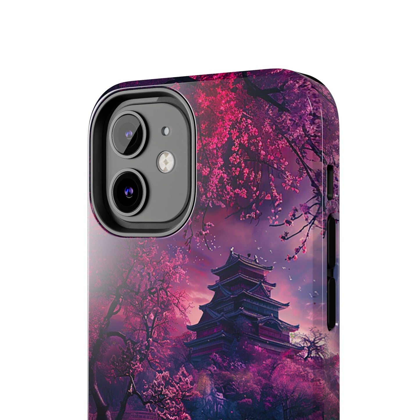 Japanese Cherry Blossum Castle Tough Phone Case iPhone Android