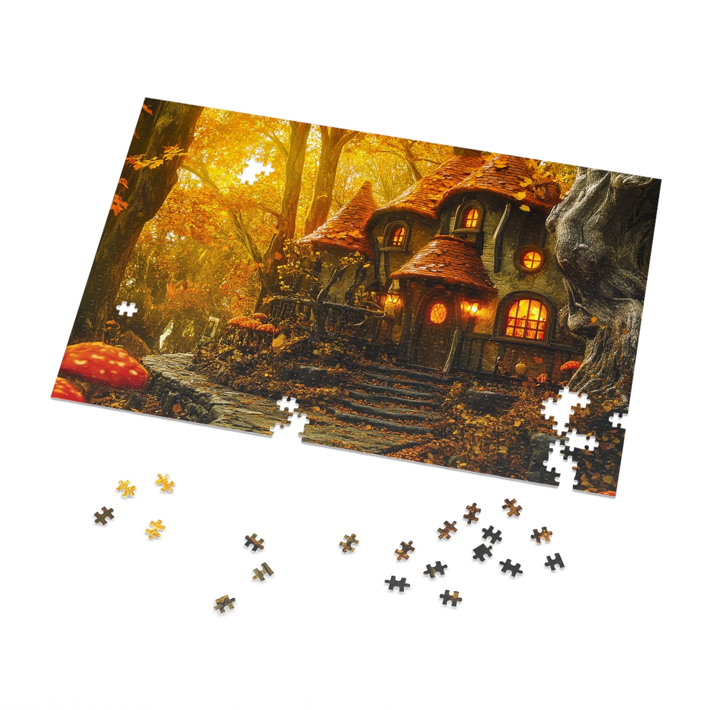 Autumn Forest Fantasy Inn Jigsaw Puzzle (30, 110, 252, 500,1000-Piece)