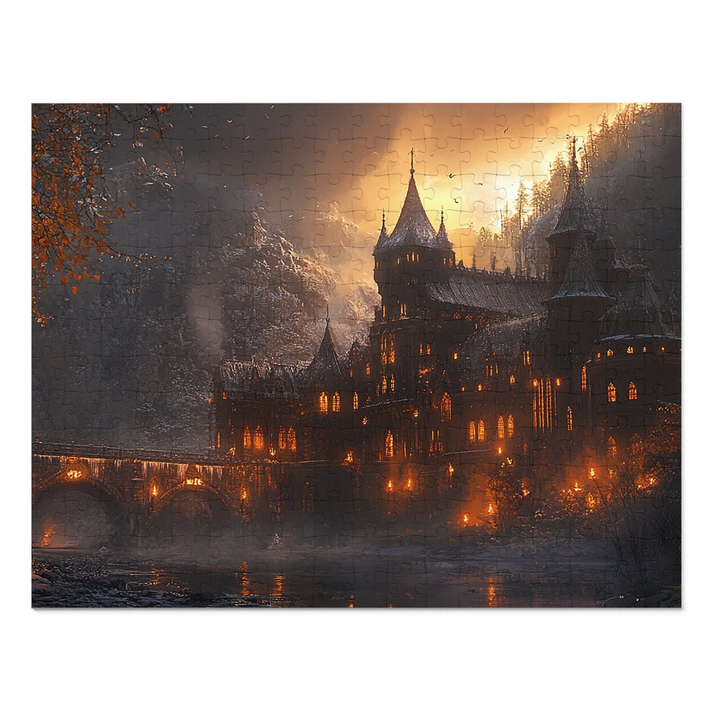 Mountain Winter Palace Hideaway Jigsaw Puzzle (30, 110, 252, 500,1000-Piece)