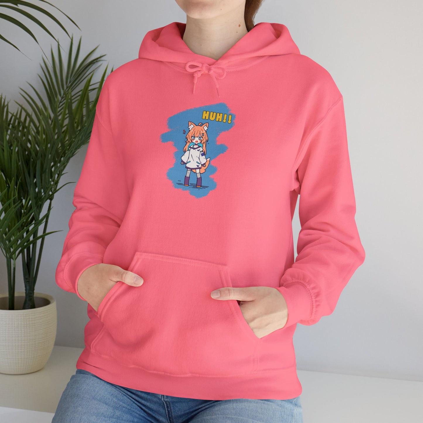 Sweet Fox Girl Huh!! Unisex - Heavy Blend™ Hooded Sweatshirt - Vibrant Anime Style - Cute and Funny Design