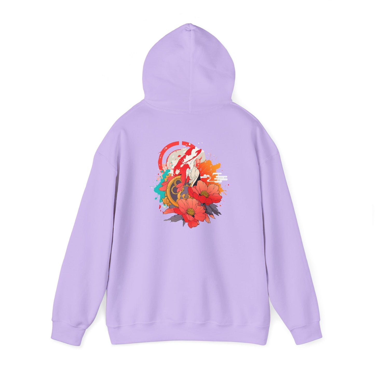 Steampunk Japanese Flowers Elephant Unisex Heavy Blend™ Hooded Sweatshirt
