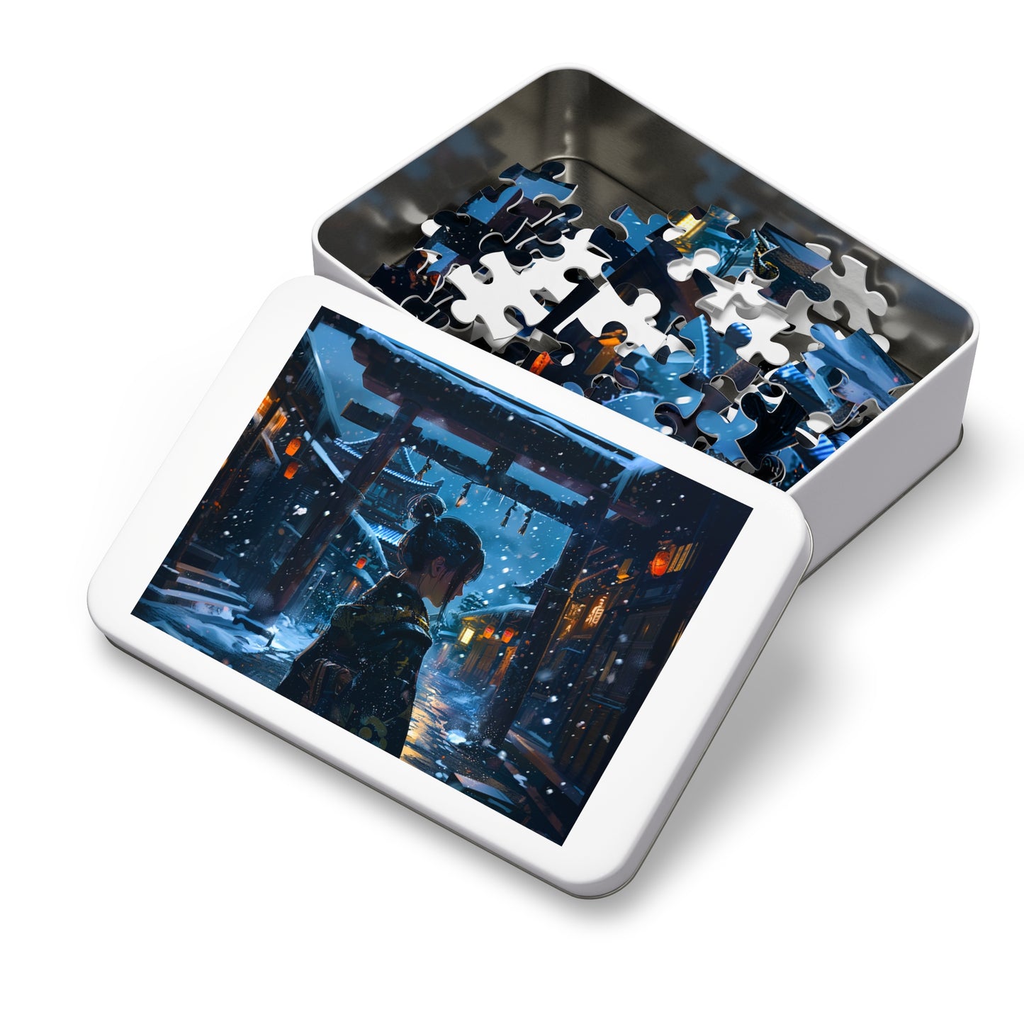 Snowy Japanese Village Jigsaw Puzzle (30, 110, 252, 500,1000-Piece)