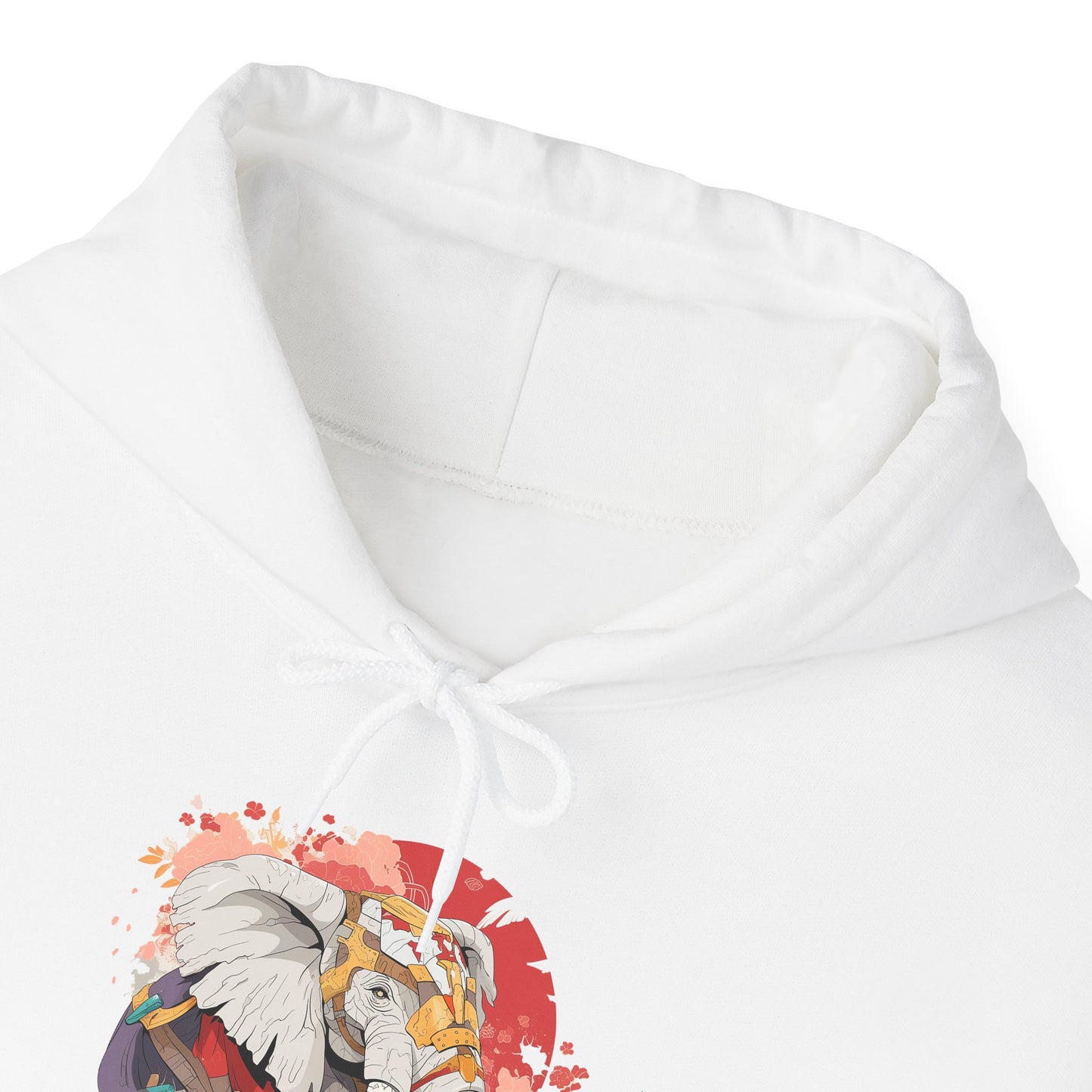 Steampunk Japanese Flowers Elephant Unisex Heavy Blend™ Hooded Sweatshirt