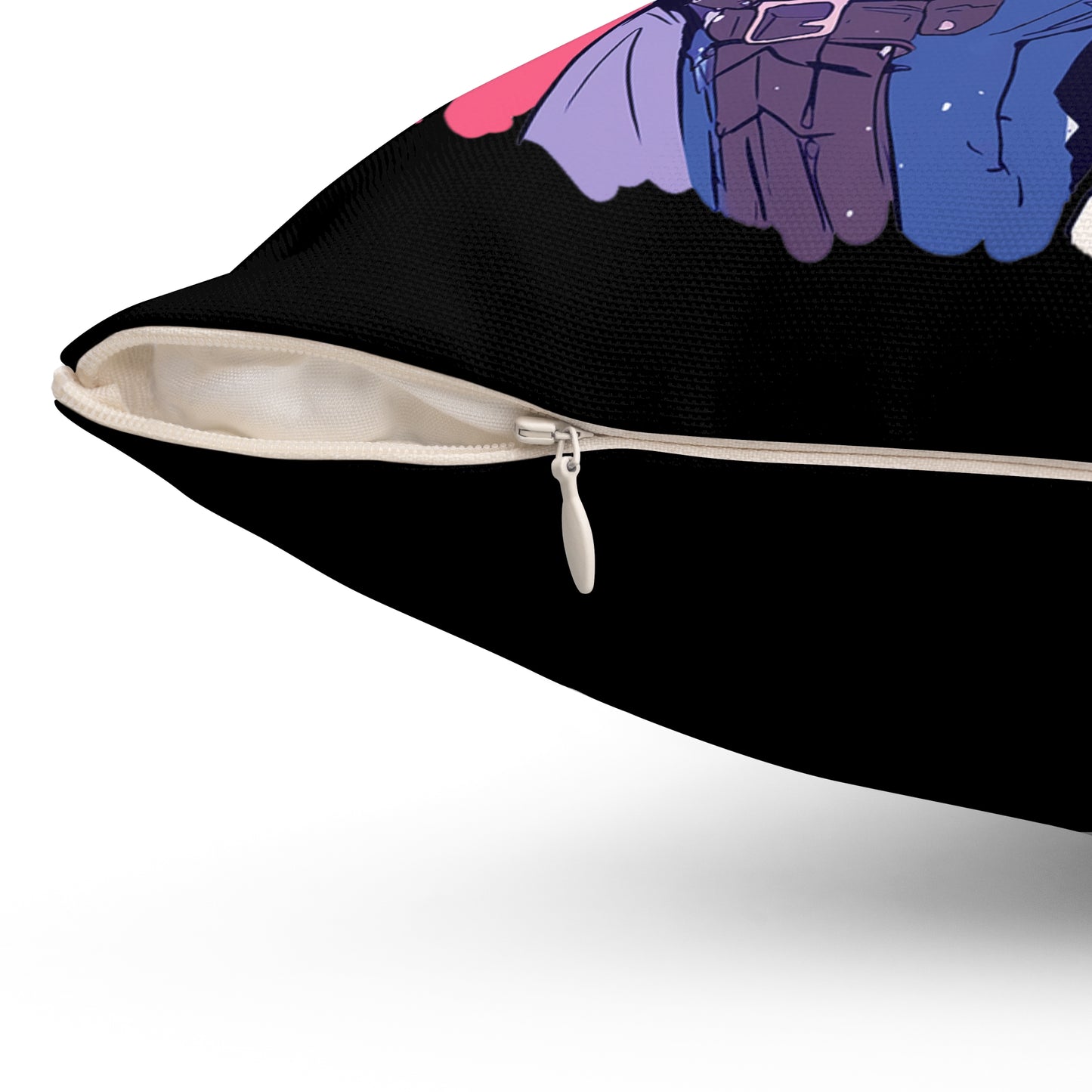 Cute Demon Princess Spun Polyester Square Pillow - Dark Fantasy Anime-Inspired Art