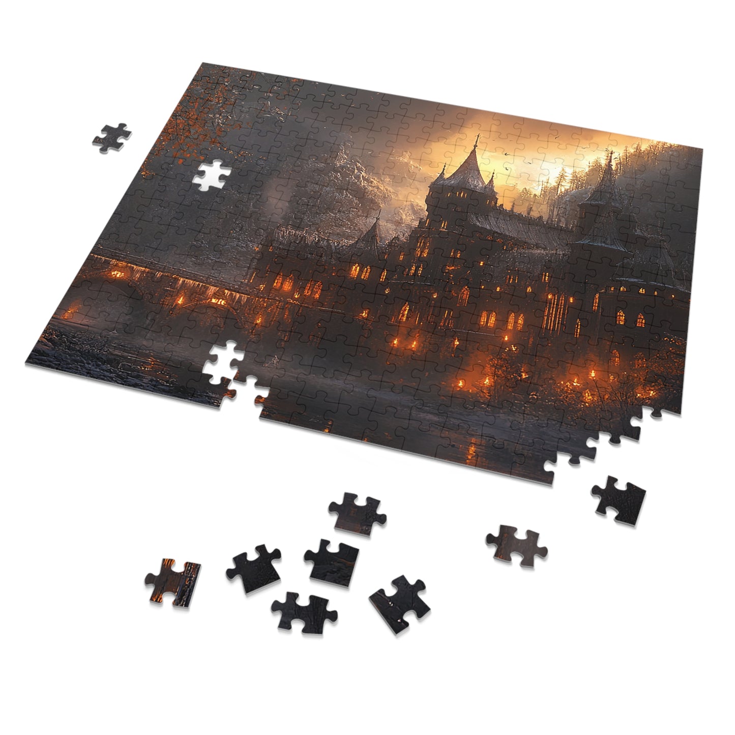 Mountain Winter Palace Hideaway Jigsaw Puzzle (30, 110, 252, 500,1000-Piece)