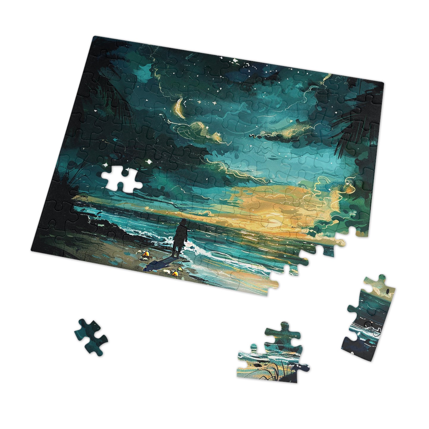 Faraway Warm Tropical Beach Jigsaw Puzzle (30, 110, 252, 500,1000-Piece)