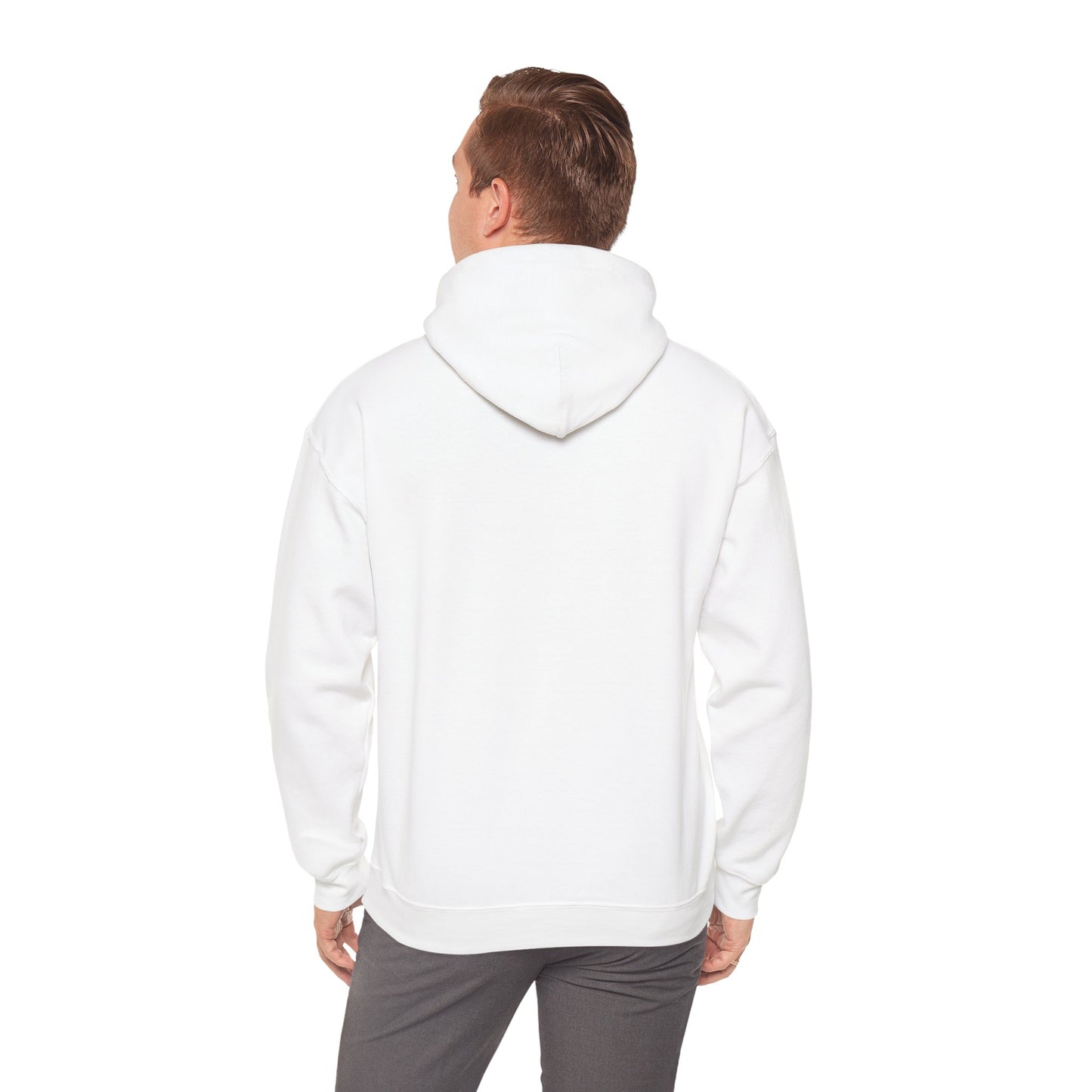 Anime Summer-Themed Unisex Heavy Blend™ Hooded Sweatshirt with Art of Girl & Coconut Tree under a Shooting Star - Warm Tropical Vibes
