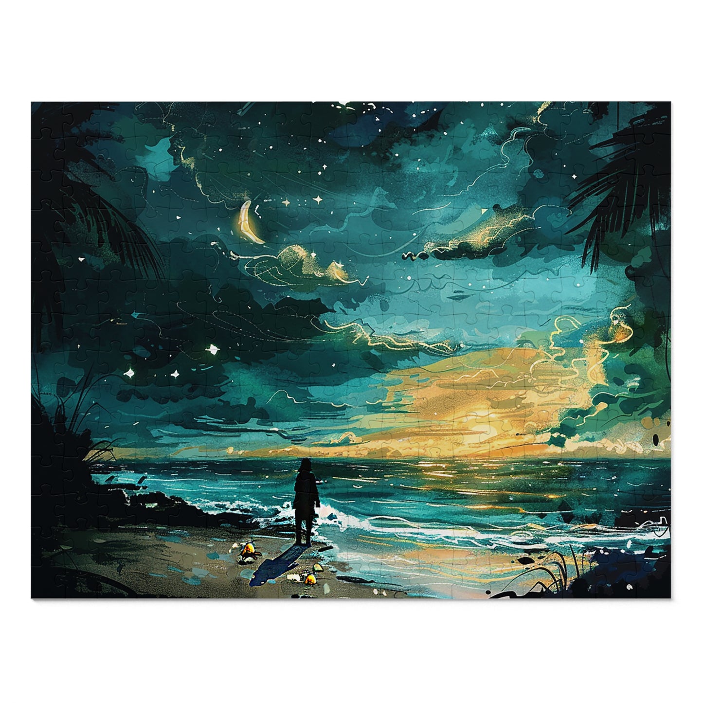 Faraway Warm Tropical Beach Jigsaw Puzzle (30, 110, 252, 500,1000-Piece)