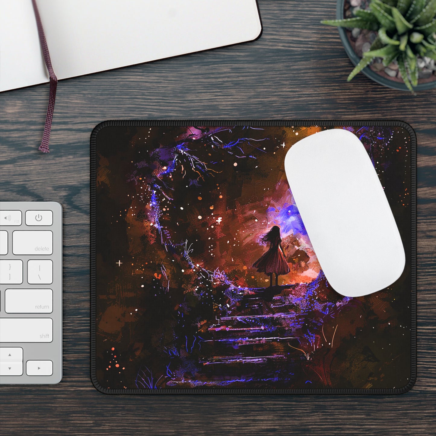 Fantasy Girl Portal Gaming Mouse Pad