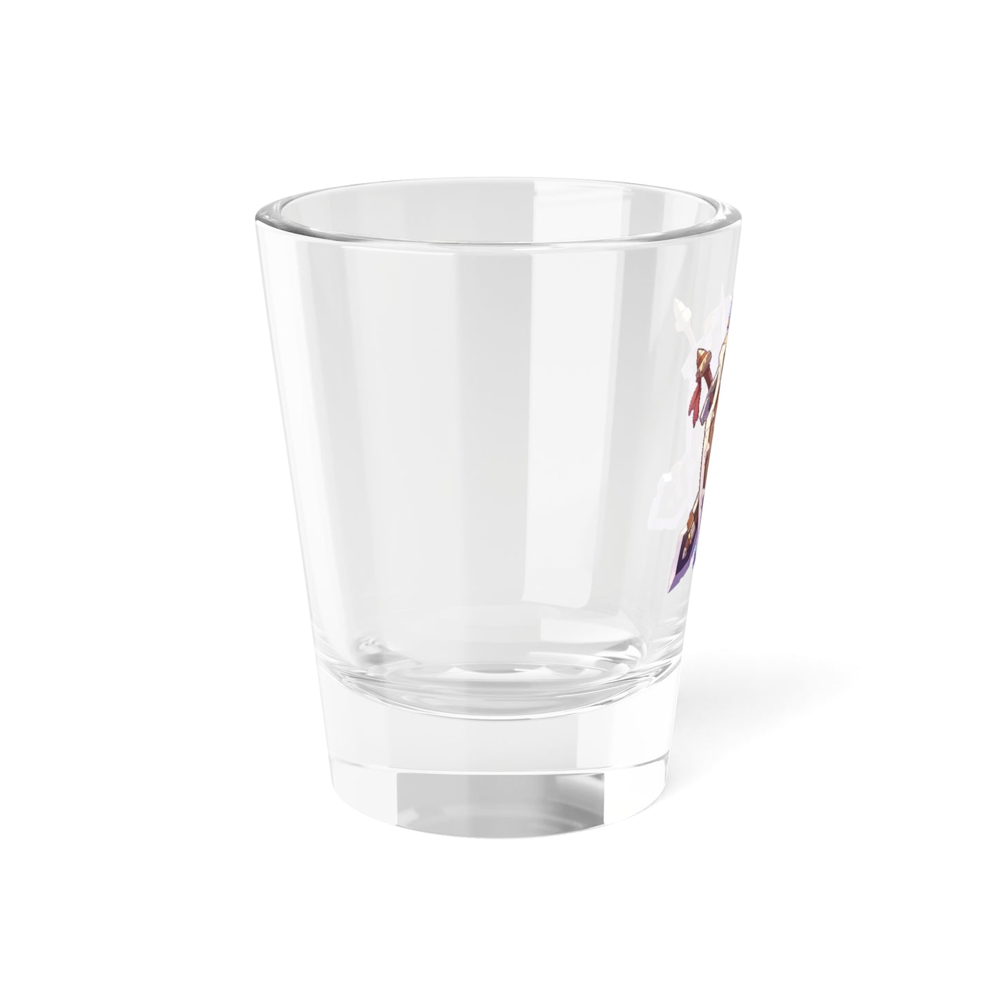 Anime Fantasy Wolf Shield Heraldry Shot Glass, 1.5oz