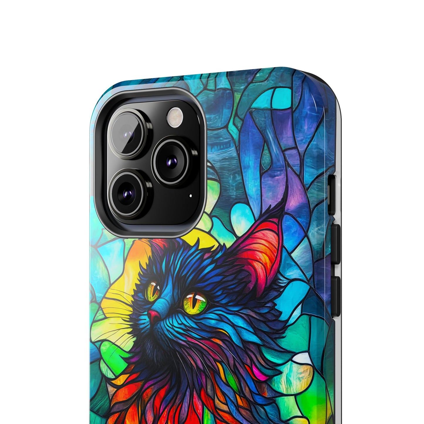 Stained Glass Cat Tough Phone Cases