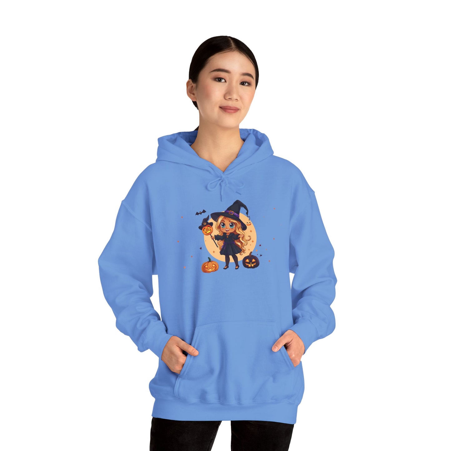 Cute Halloween Magician Girl Unisex Heavy Blend™ Hooded Sweatshirt
