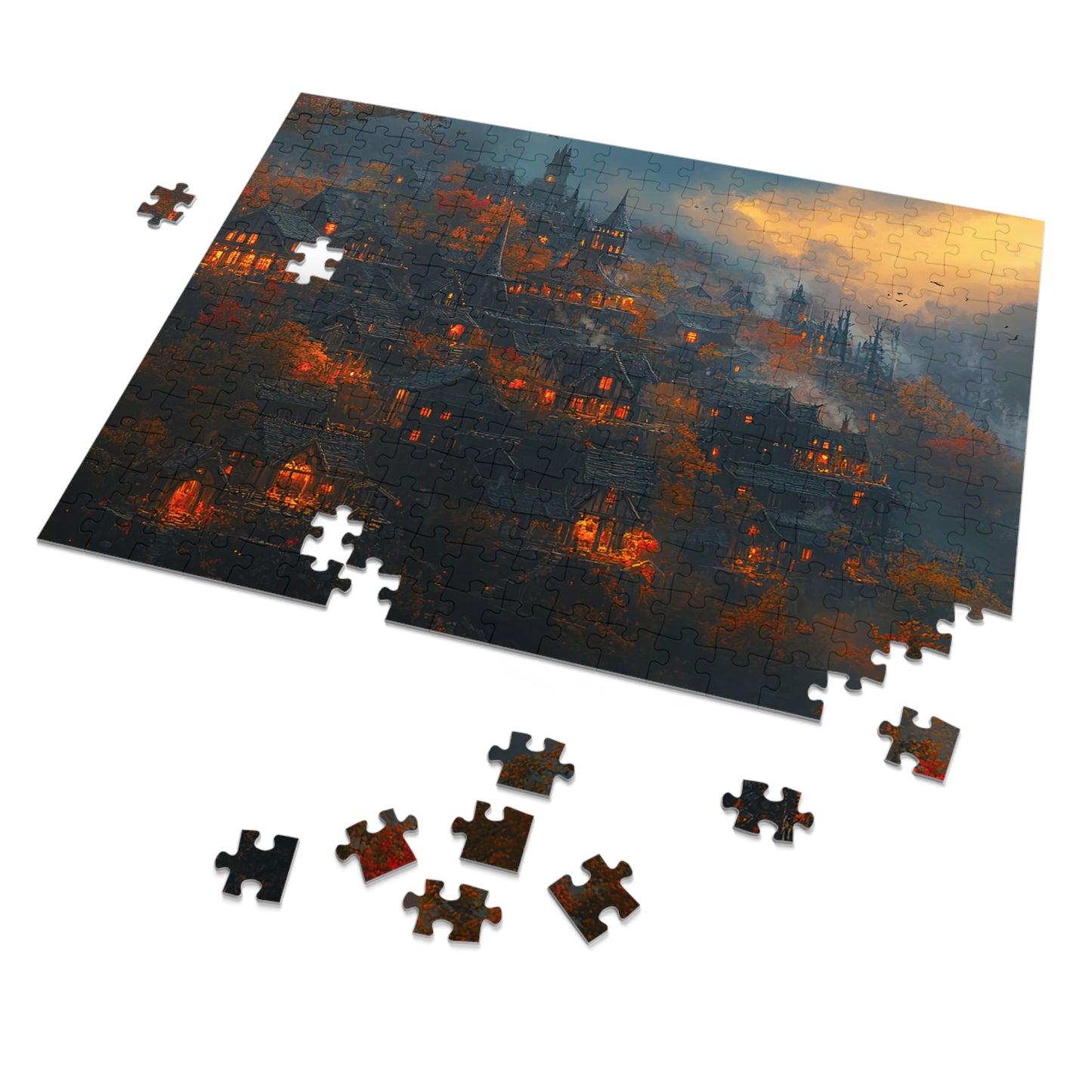Autumn Fantasy Village Jigsaw Puzzle (30, 110, 252, 500,1000-Piece)
