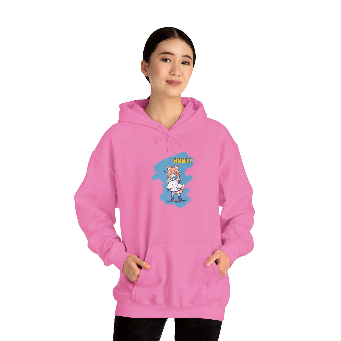 Sweet Fox Girl Huh!! Unisex - Heavy Blend™ Hooded Sweatshirt - Vibrant Anime Style - Cute and Funny Design