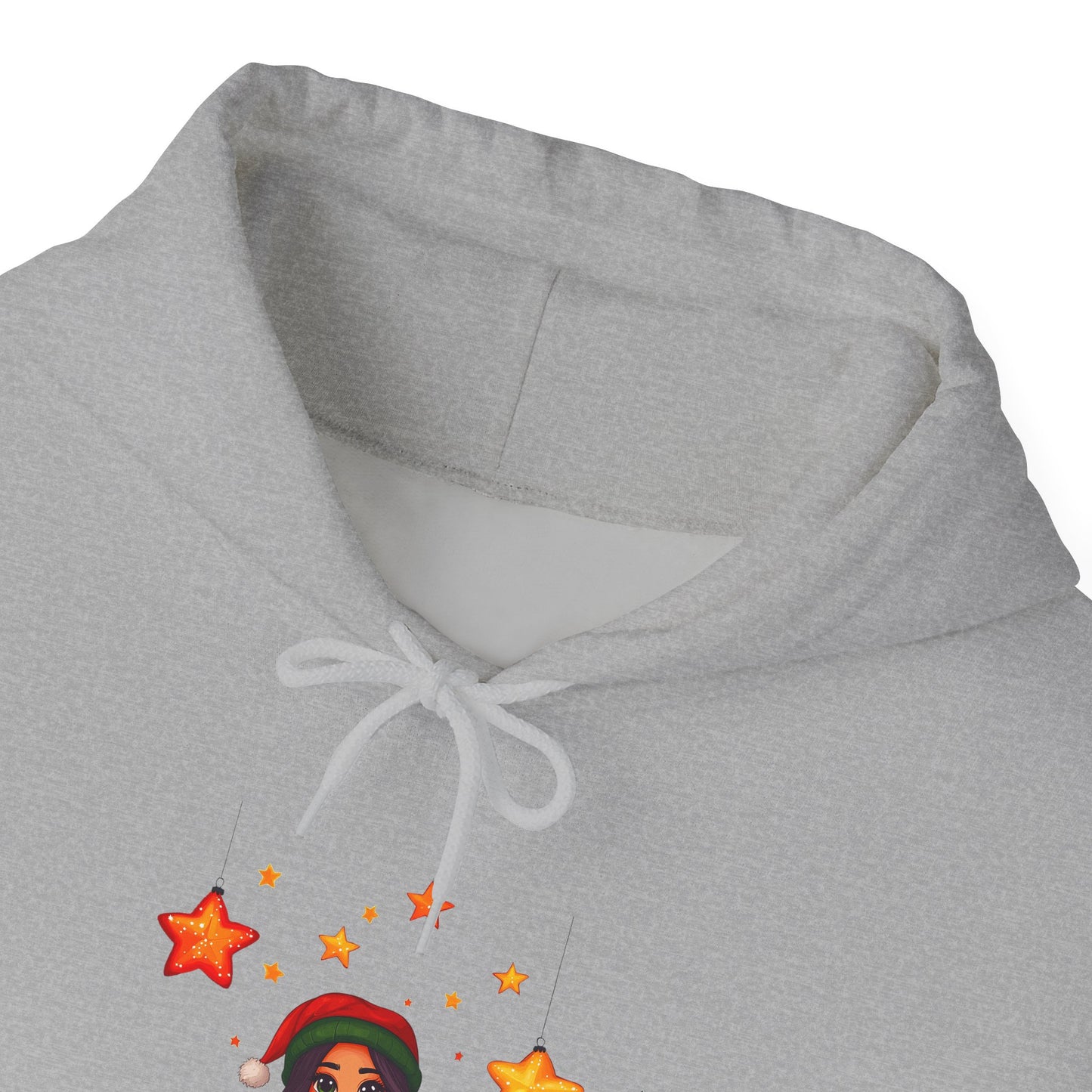 Cute Christmas Starry Ornaments Girl Unisex Heavy Blend™ Hooded Sweatshirt