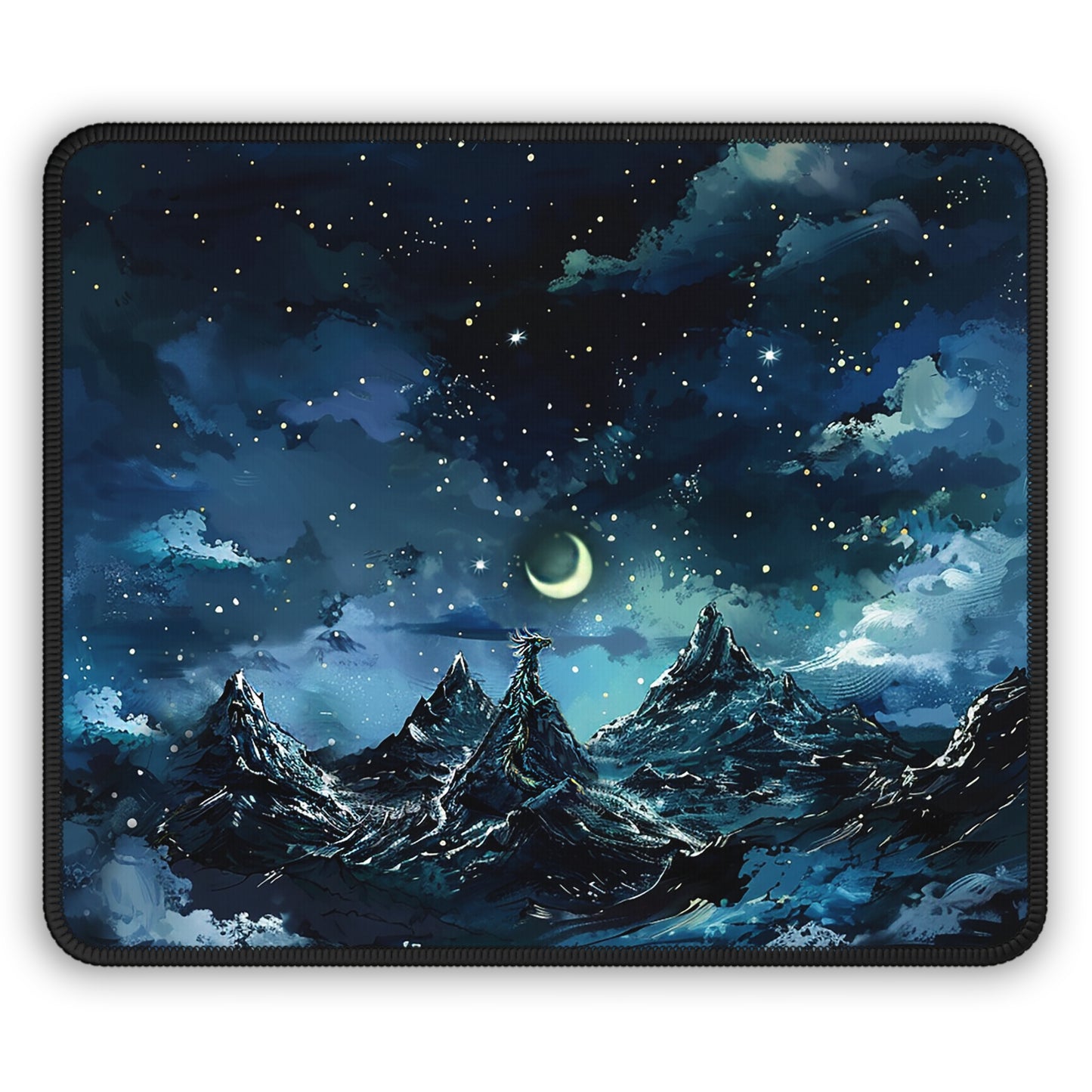 Fantasy Snowy Mountain Dragon Gaming Mouse Pad