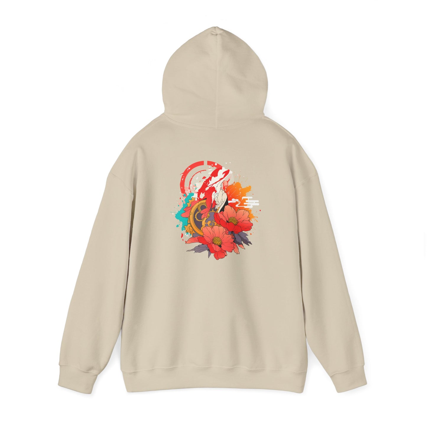 Steampunk Japanese Flowers Elephant Unisex Heavy Blend™ Hooded Sweatshirt
