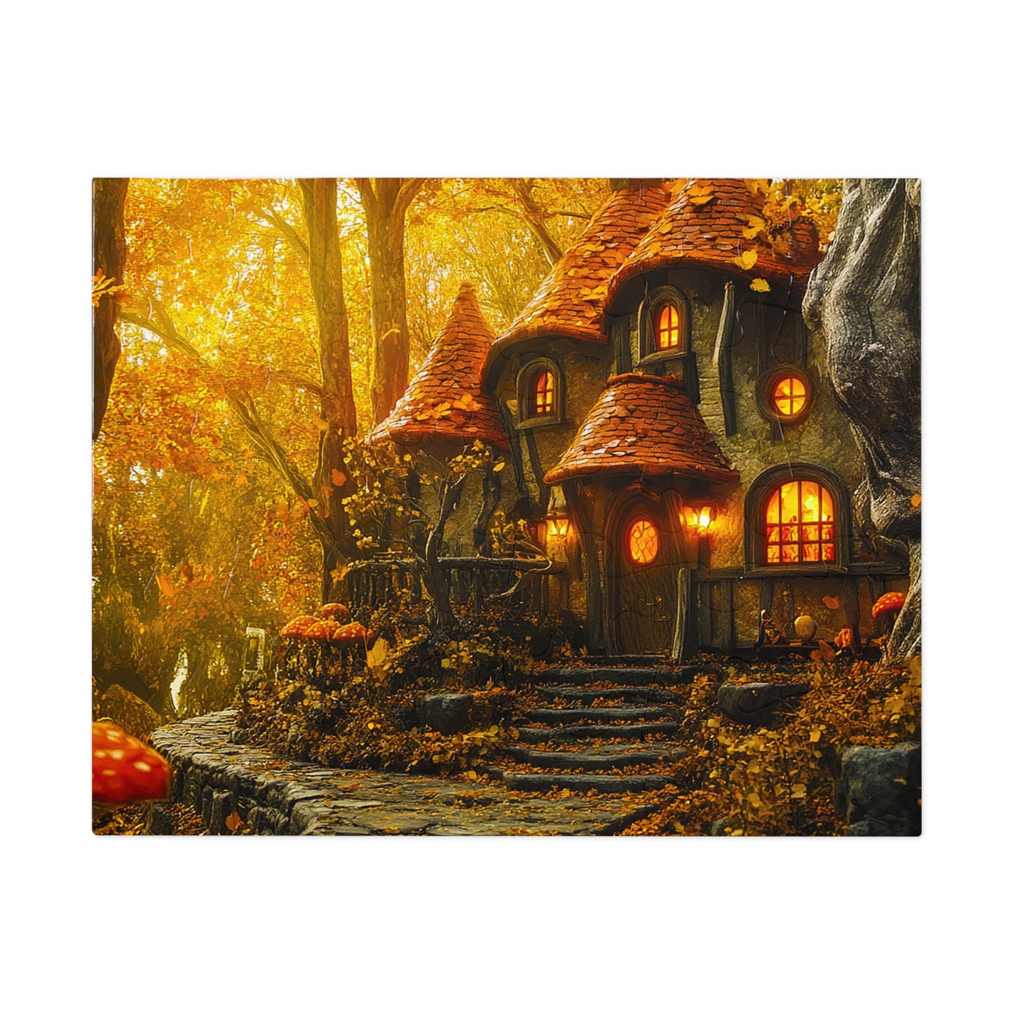 Autumn Forest Fantasy Inn Jigsaw Puzzle (30, 110, 252, 500,1000-Piece)