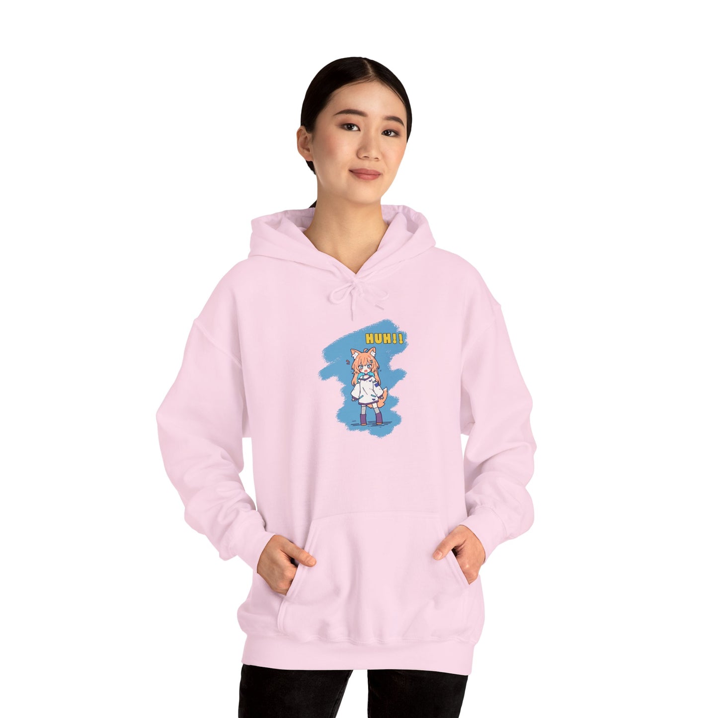 Sweet Fox Girl Huh!! Unisex - Heavy Blend™ Hooded Sweatshirt - Vibrant Anime Style - Cute and Funny Design