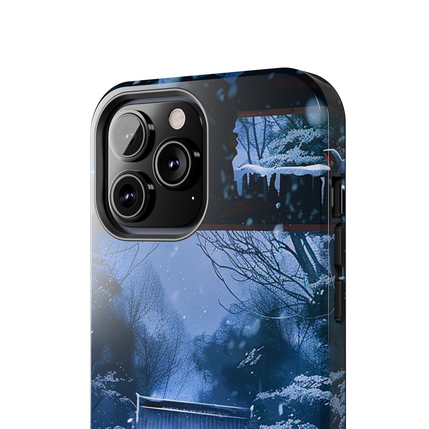 Japanese Snowy Shinto Shrine Girl Tough Phone Cases iPhone Android