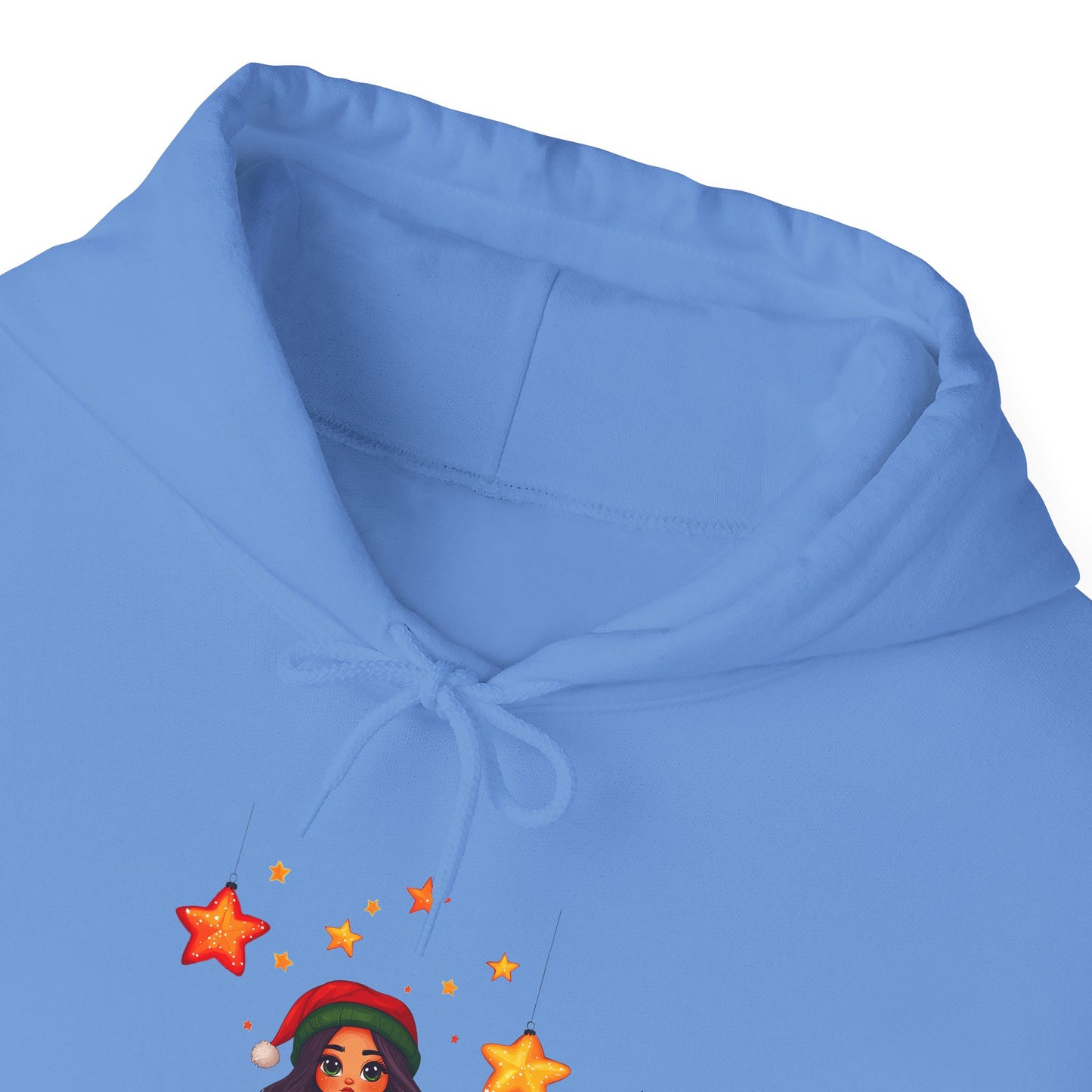 Cute Christmas Starry Ornaments Girl Unisex Heavy Blend™ Hooded Sweatshirt