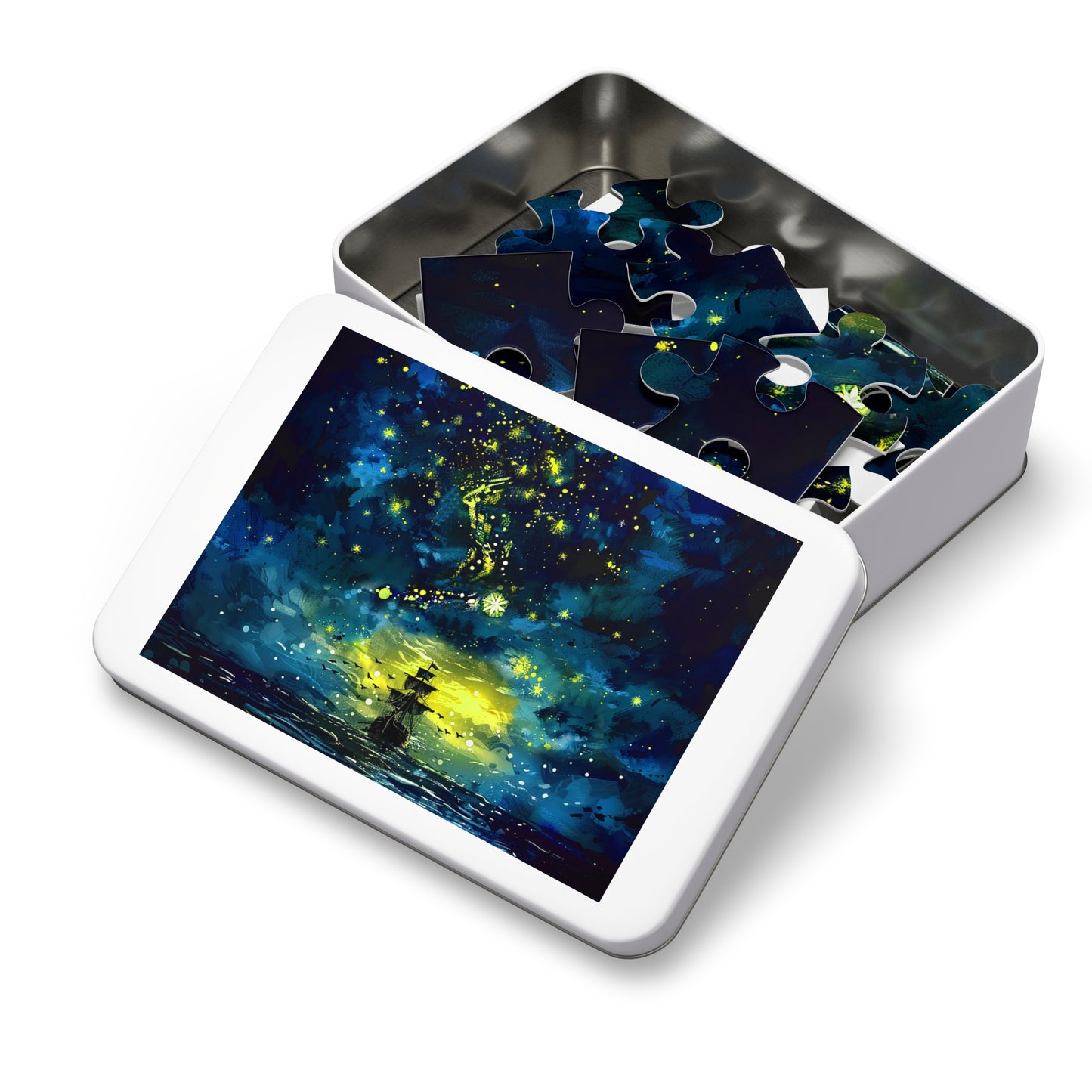 Starry Sky Lost Pirate Ship Jigsaw Puzzle (30, 110, 252, 500,1000-Piece)