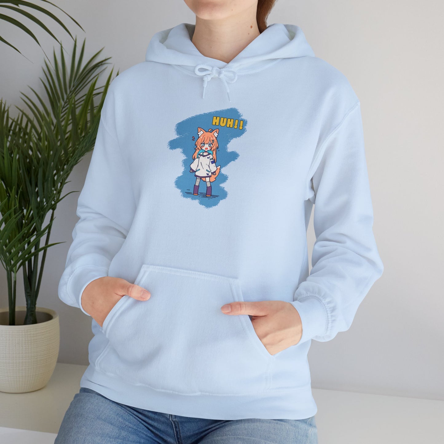 Sweet Fox Girl Huh!! Unisex - Heavy Blend™ Hooded Sweatshirt - Vibrant Anime Style - Cute and Funny Design