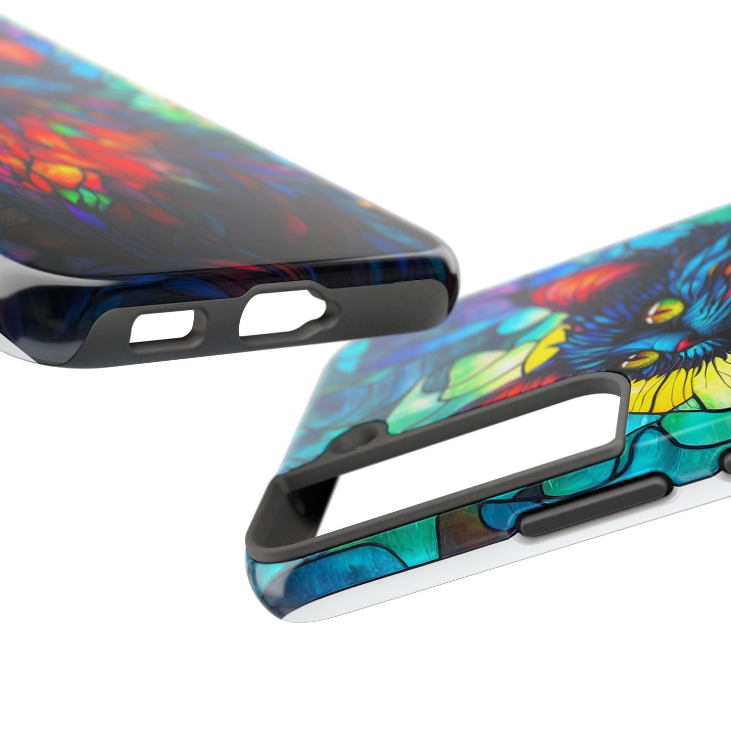 Stained Glass Cat Tough Phone Cases